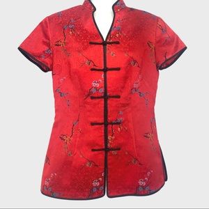 Qipao Chinese Women Short Sleeve Shirt Top